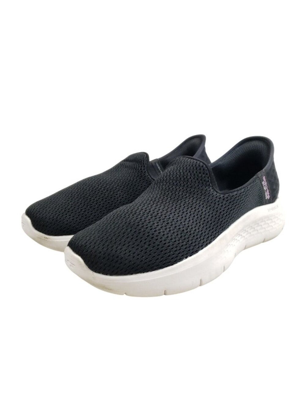 Skechers Womens Size 8 Go Walk Slip-Ins Black Lightweight Comfort Mesh